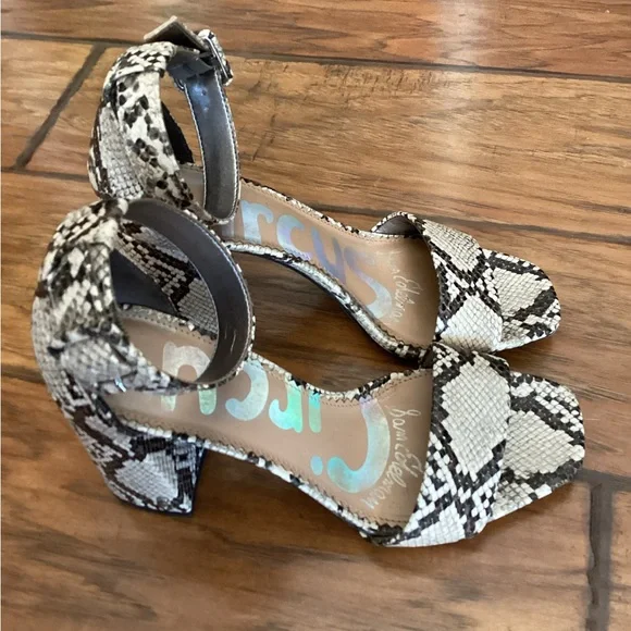 Sam Edelman Sandal’s Snakeskin Faux Leather in Size 8.5 - Picture 3 of 9